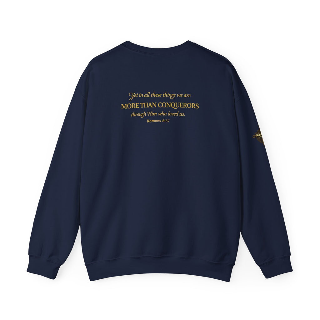 More Than Conqueror Sweatshirt — Inspirational Christian Crewneck