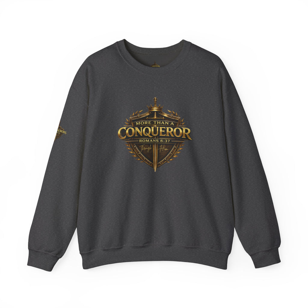 More Than Conqueror Sweatshirt — Inspirational Christian Crewneck