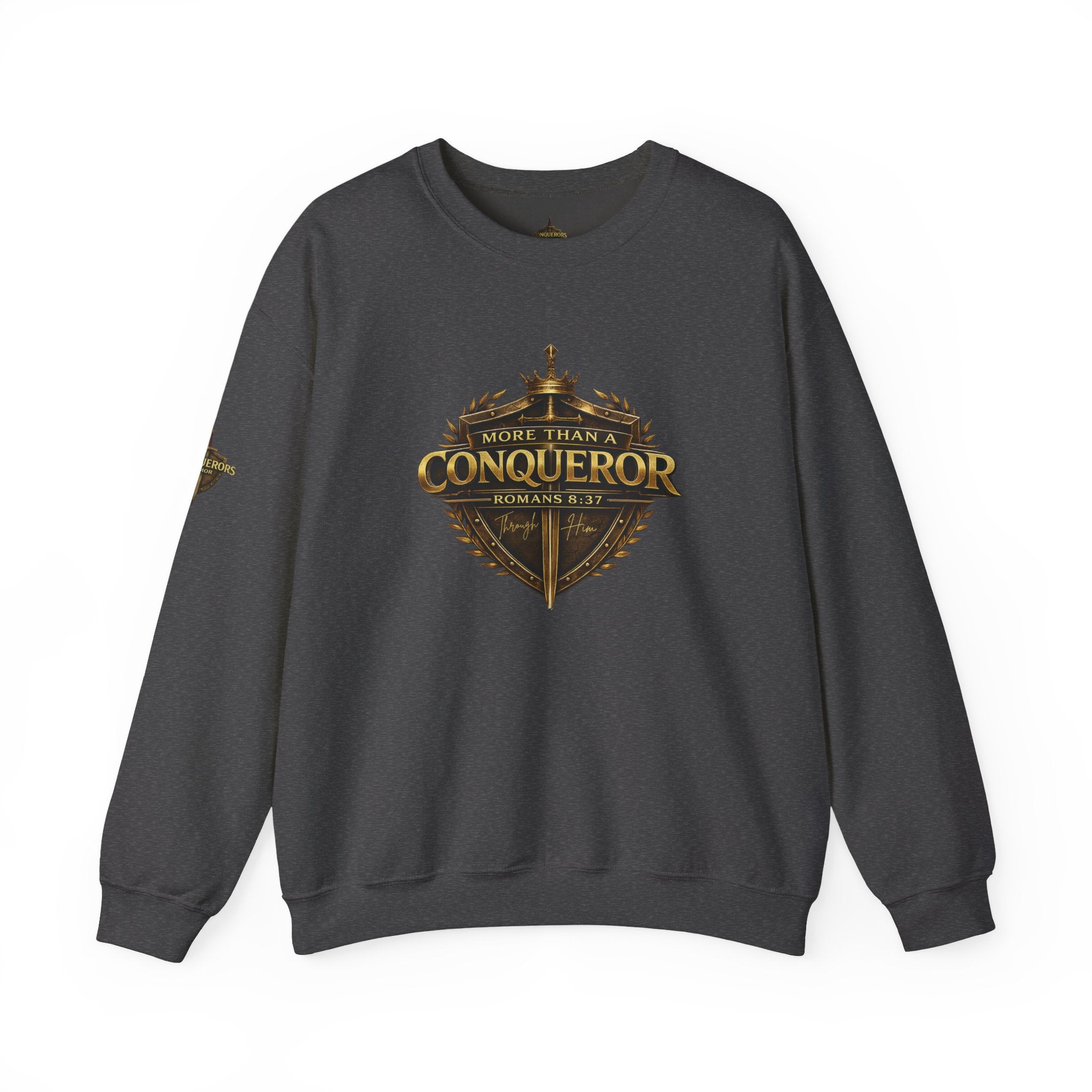 More Than Conqueror Sweatshirt — Inspirational Christian Crewneck