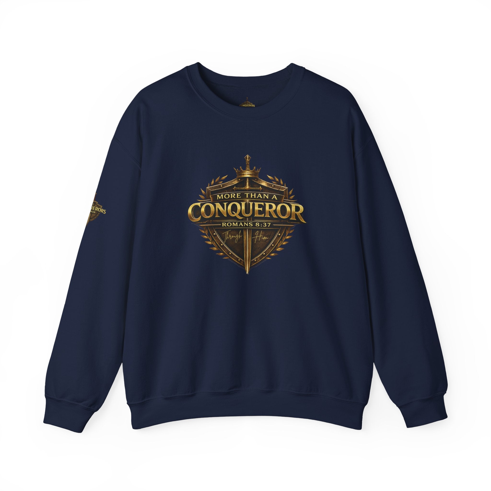 More Than Conqueror Sweatshirt — Inspirational Christian Crewneck