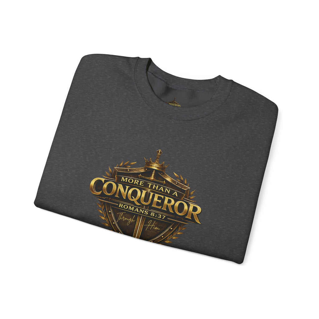 More Than Conqueror Sweatshirt — Inspirational Christian Crewneck