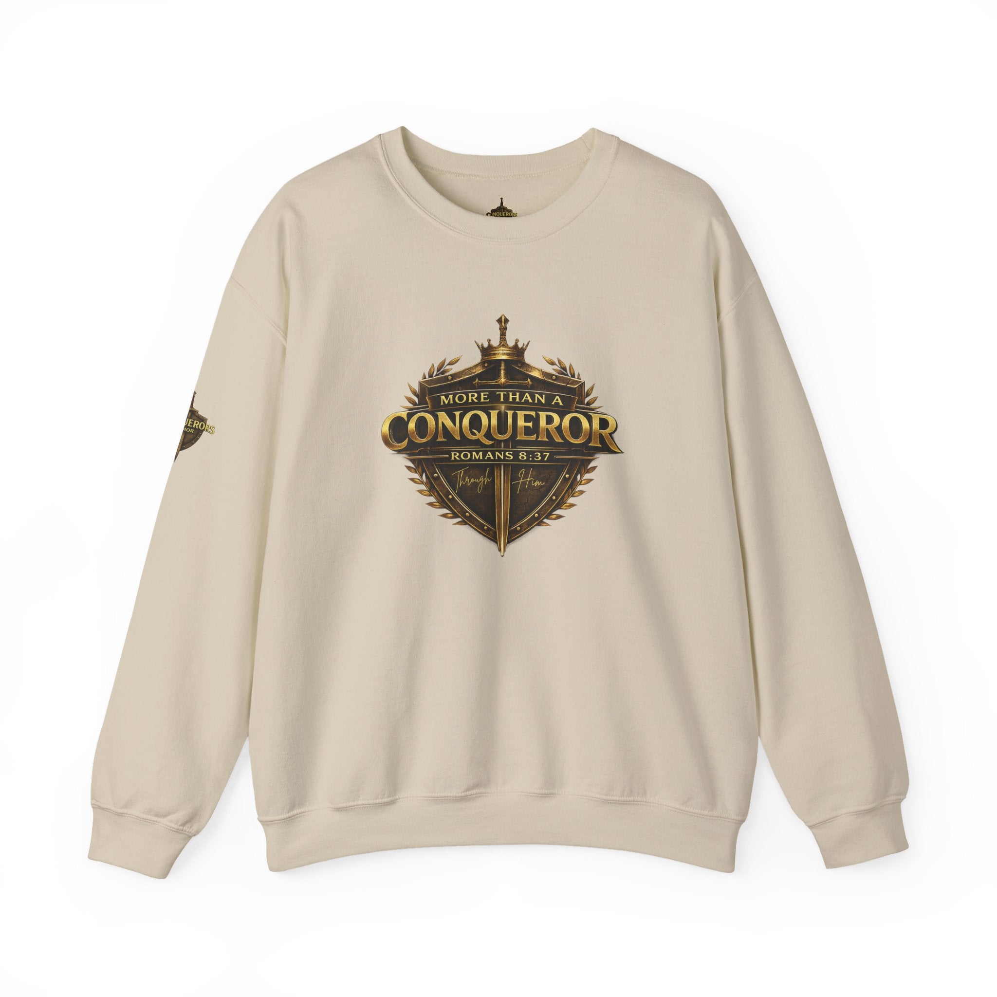 More Than Conqueror Sweatshirt — Inspirational Christian Crewneck