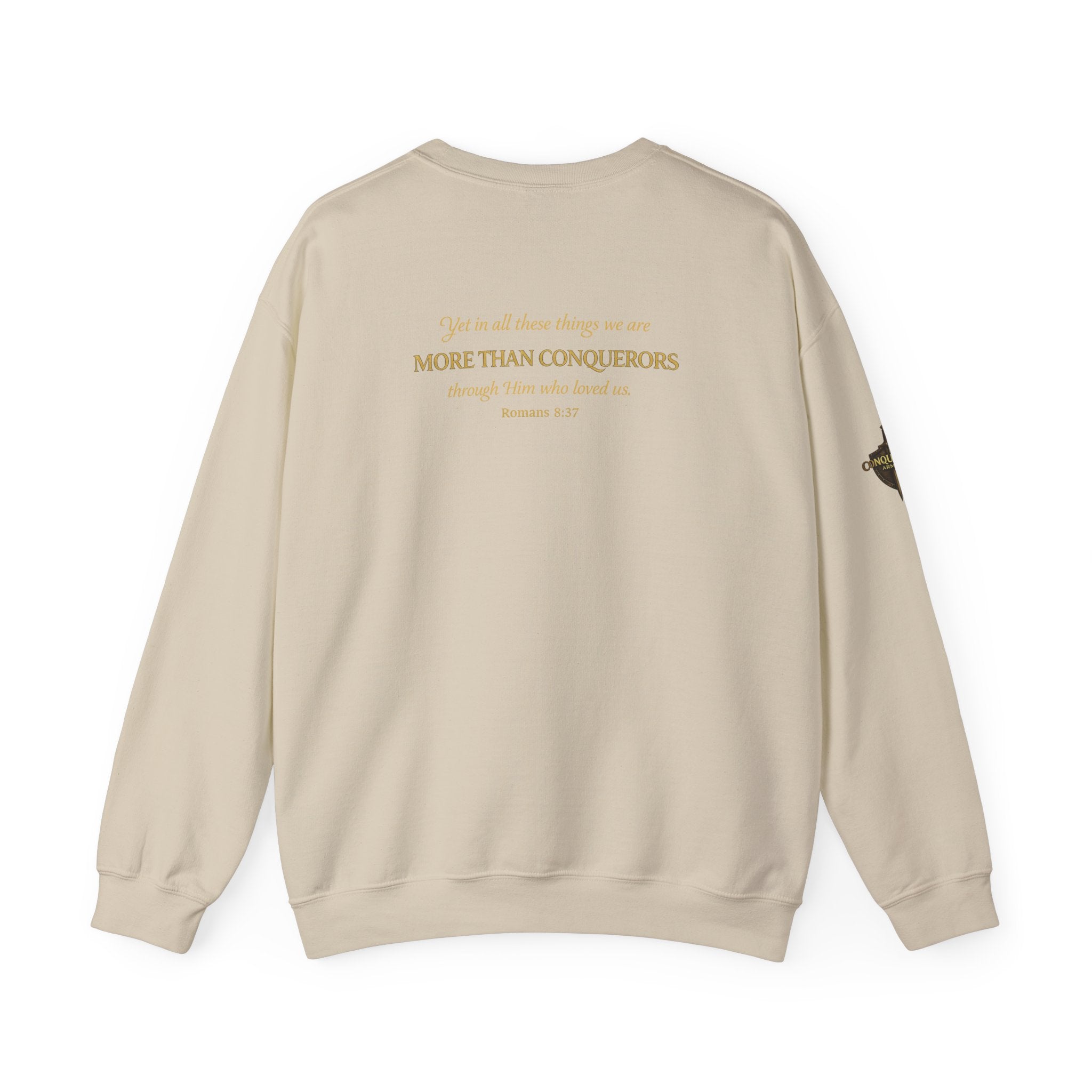 More Than Conqueror Sweatshirt — Inspirational Christian Crewneck