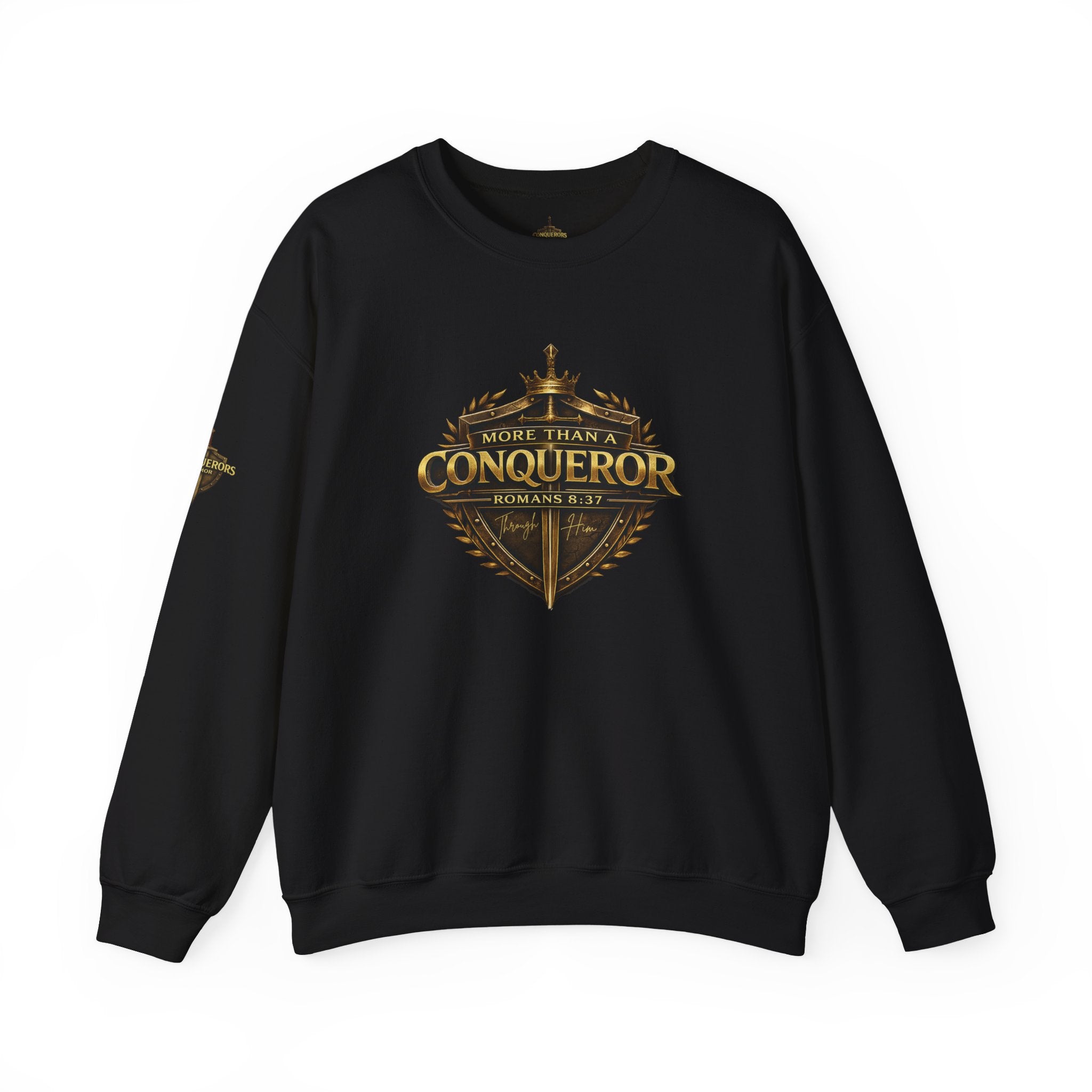 More Than Conqueror Sweatshirt — Inspirational Christian Crewneck