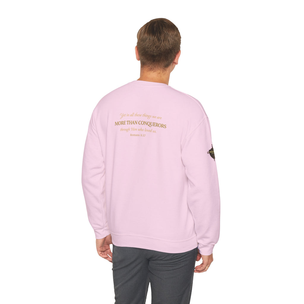 More Than Conqueror Sweatshirt — Inspirational Christian Crewneck