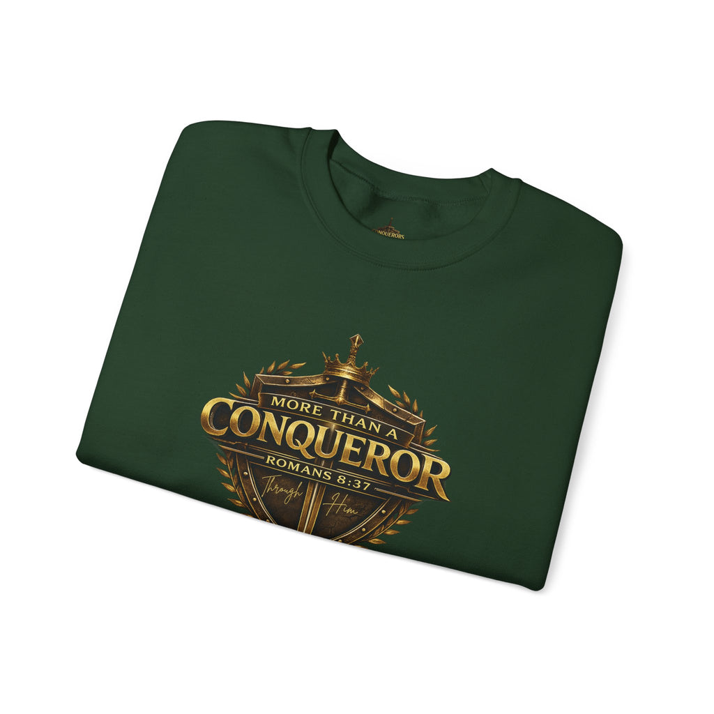 More Than Conqueror Sweatshirt — Inspirational Christian Crewneck
