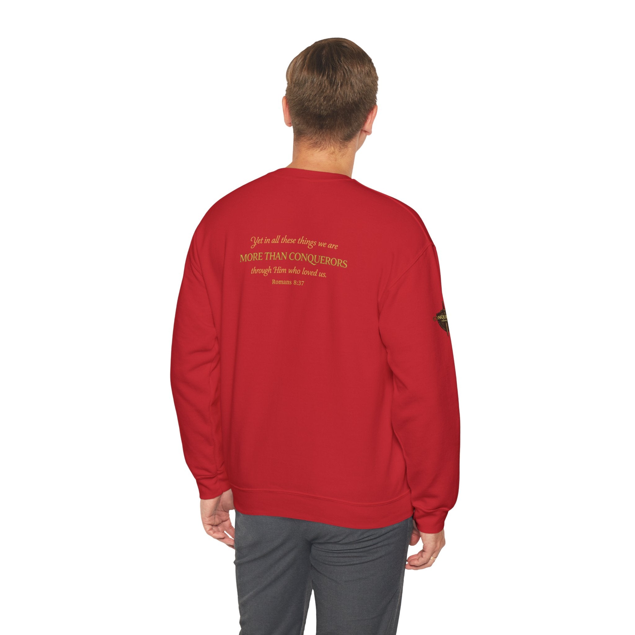 More Than Conqueror Sweatshirt — Inspirational Christian Crewneck