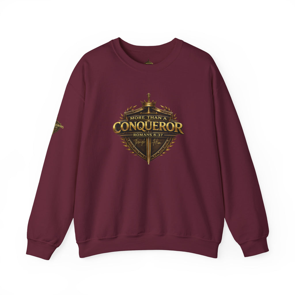 More Than Conqueror Sweatshirt — Inspirational Christian Crewneck