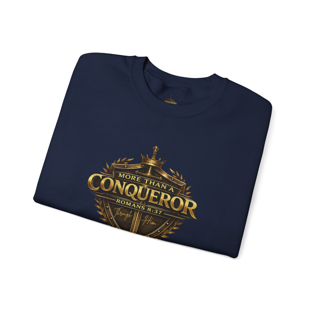 More Than Conqueror Sweatshirt — Inspirational Christian Crewneck