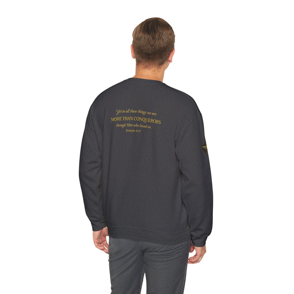 More Than Conqueror Sweatshirt — Inspirational Christian Crewneck