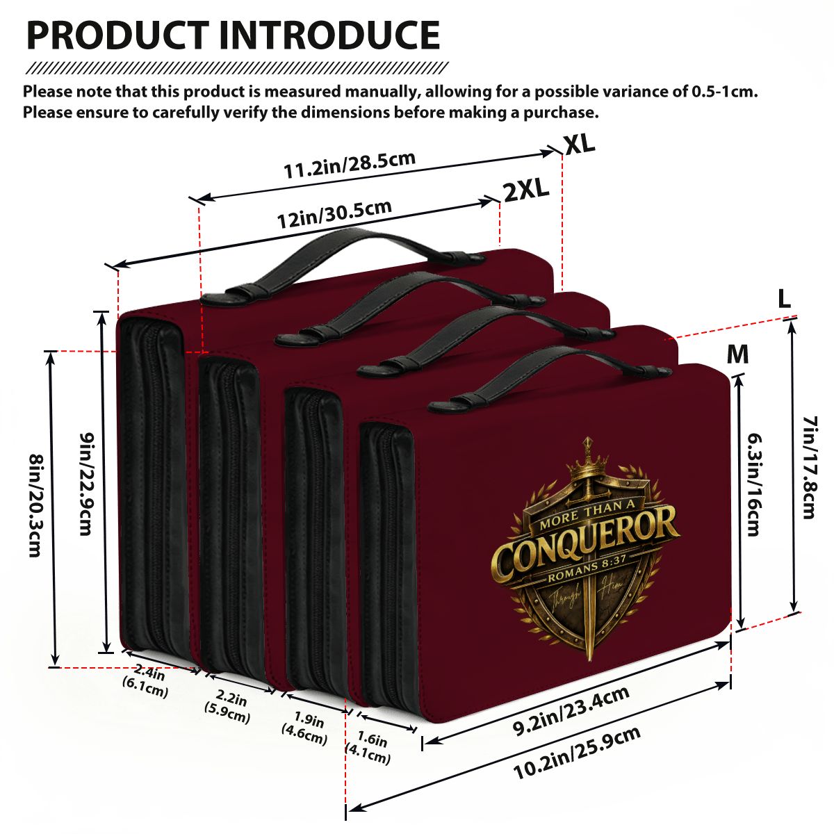 More Than A Conqueror Leather Bible Cover