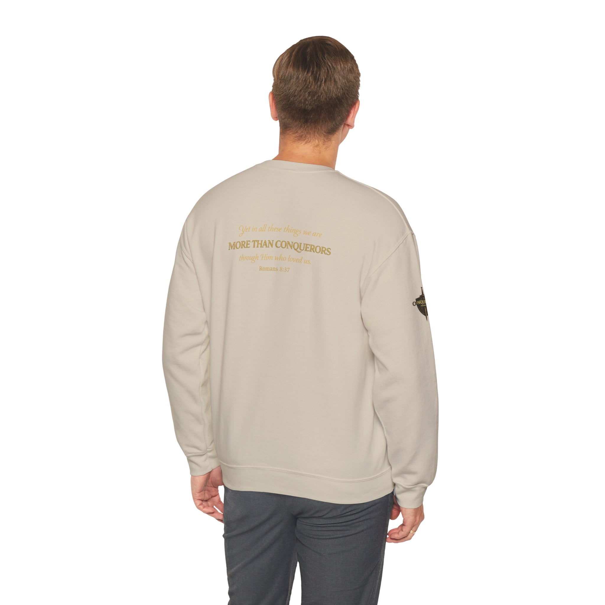 More Than Conqueror Sweatshirt — Inspirational Christian Crewneck