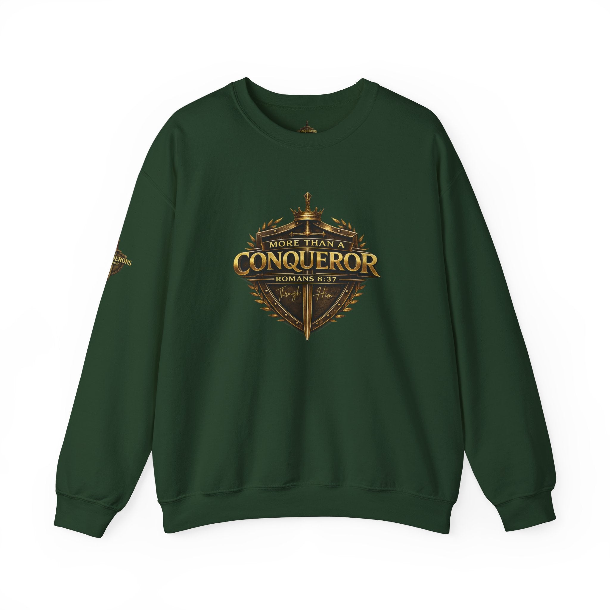 More Than Conqueror Sweatshirt — Inspirational Christian Crewneck