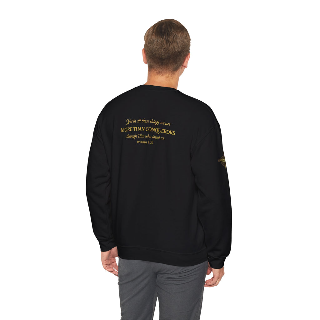 More Than Conqueror Sweatshirt — Inspirational Christian Crewneck