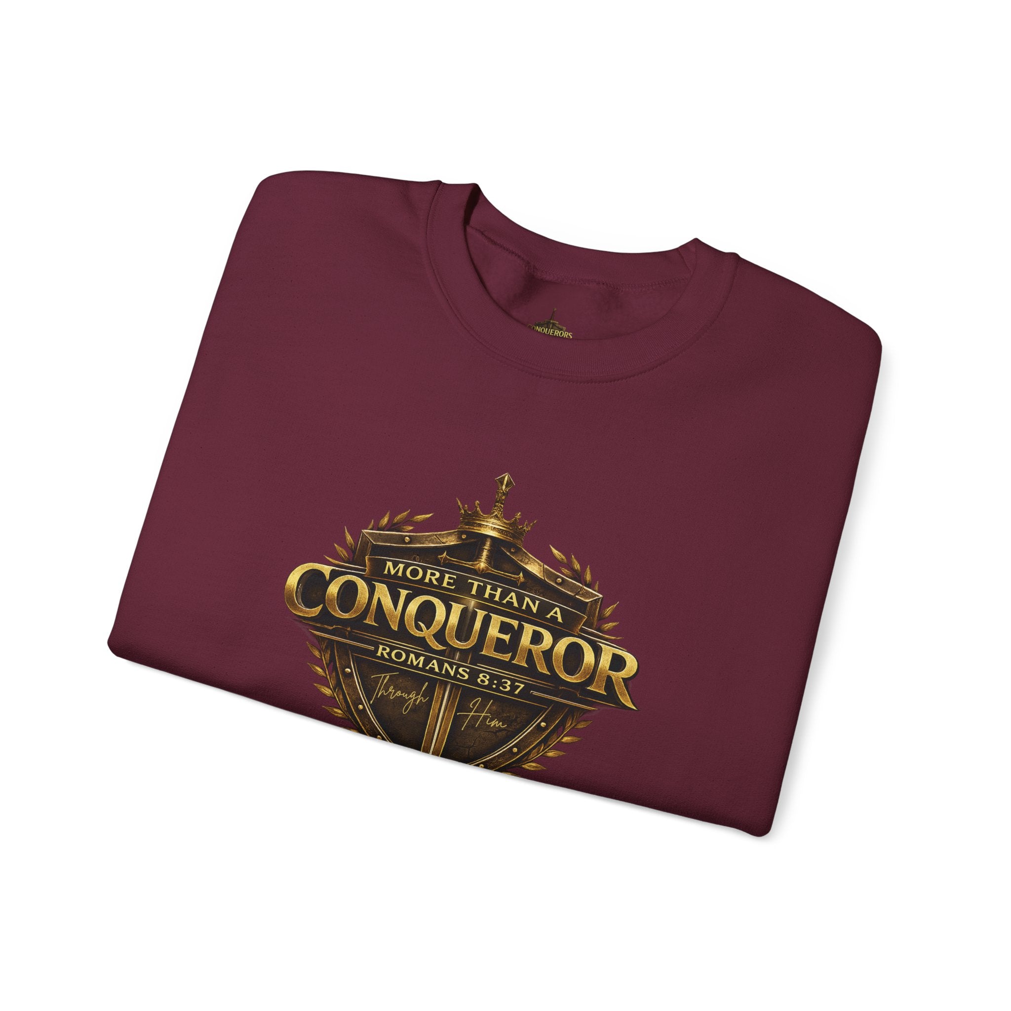 More Than Conqueror Sweatshirt — Inspirational Christian Crewneck