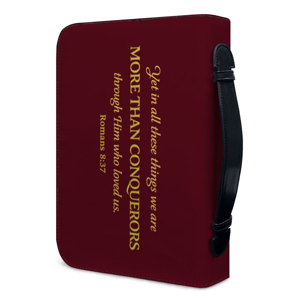 More Than A Conqueror Leather Bible Cover