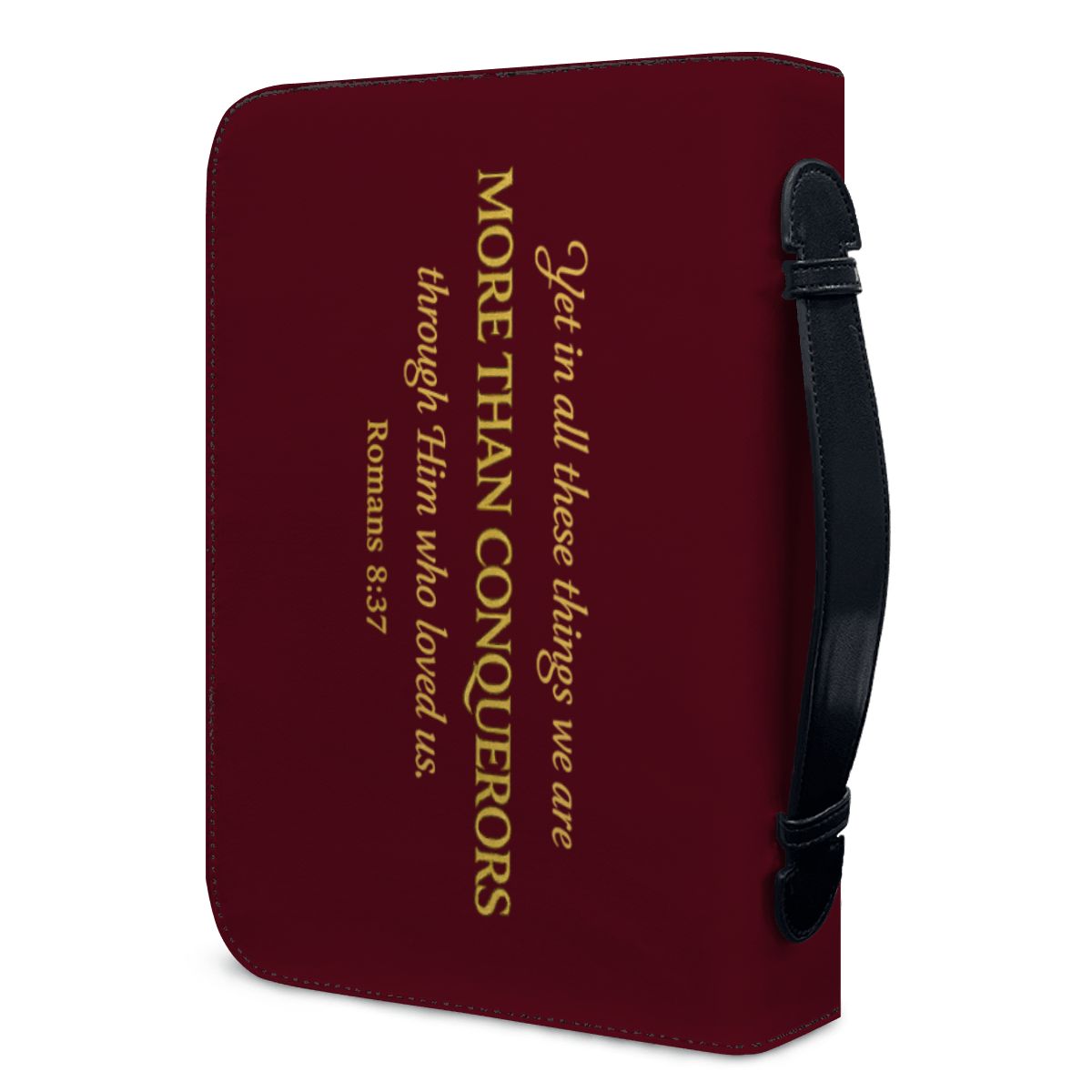 More Than A Conqueror Leather Bible Cover