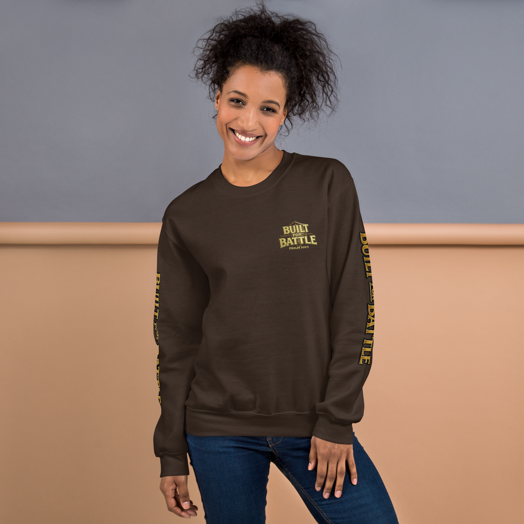 Double Sleeved Built for Battle Unisex Sweatshirt