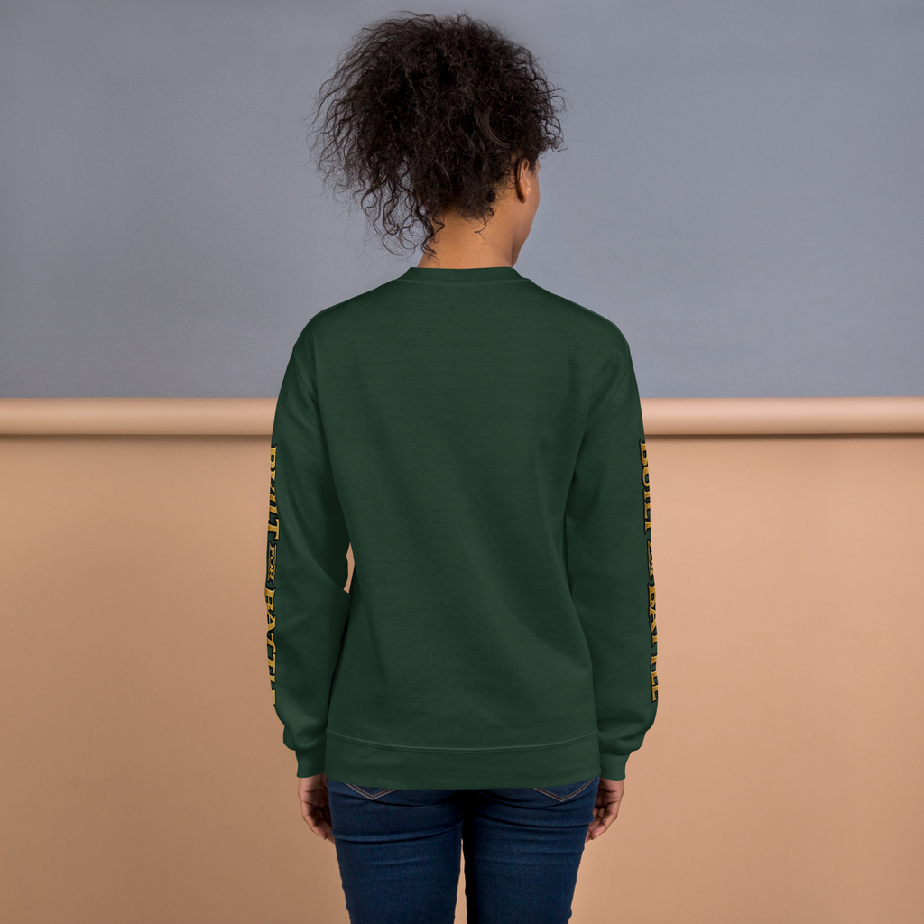 Double Sleeved Built for Battle Unisex Sweatshirt