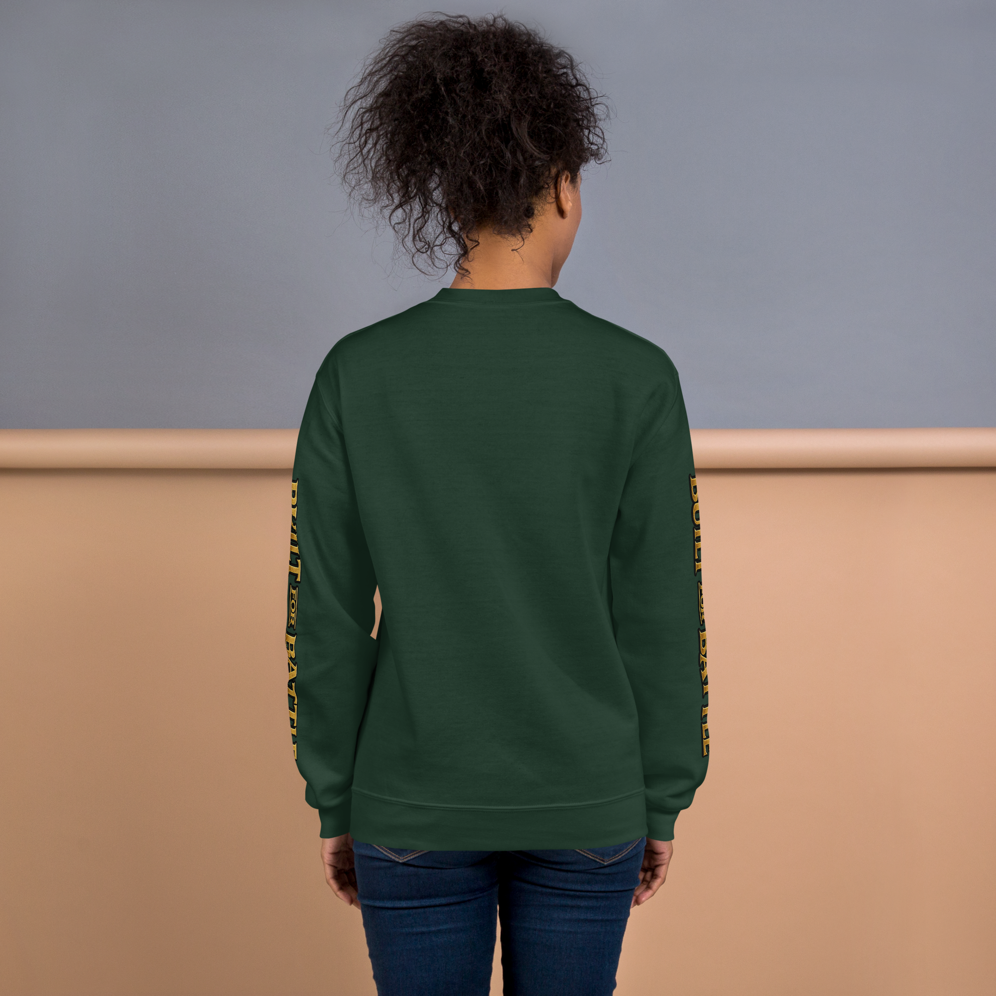 Double Sleeved Built for Battle Unisex Sweatshirt