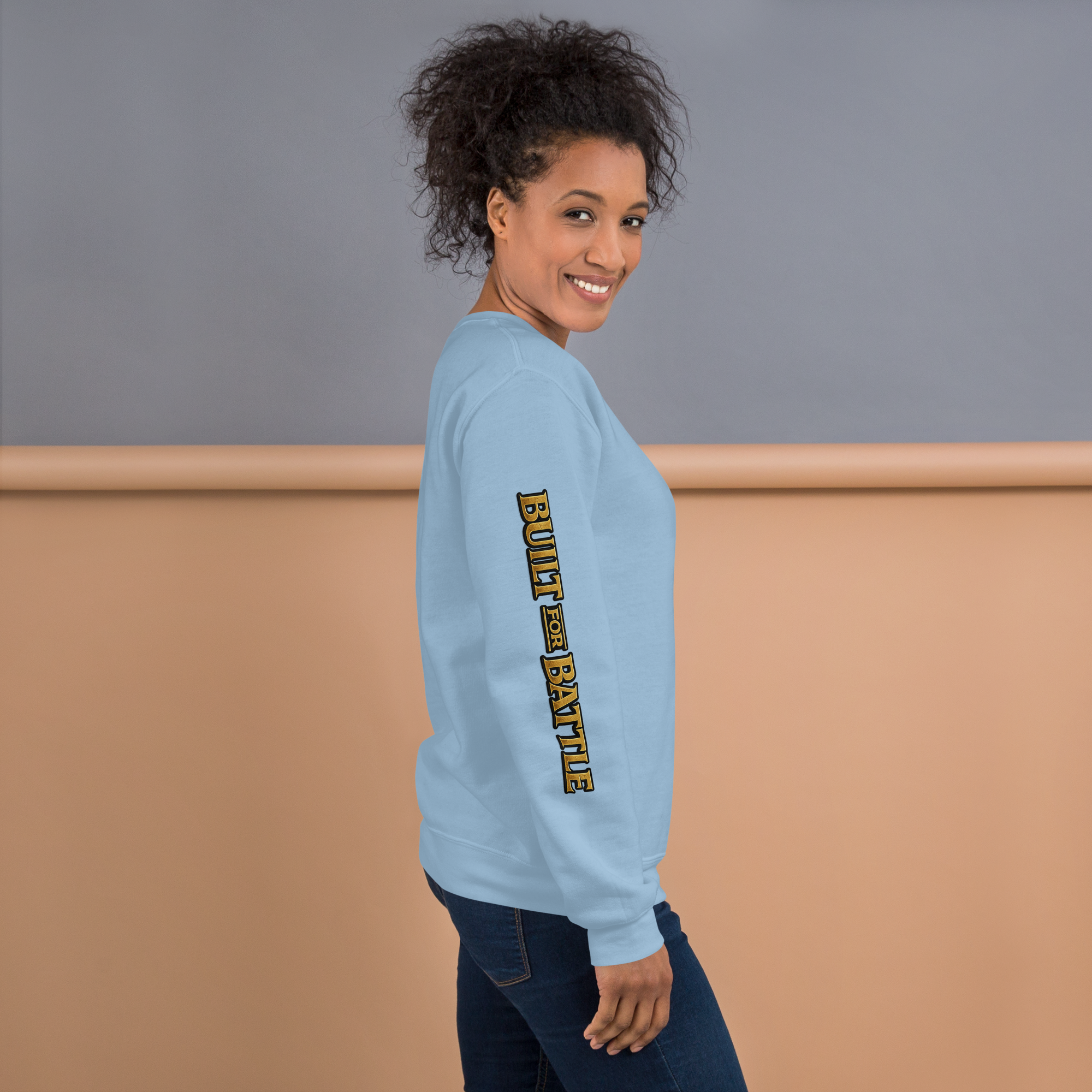 Double Sleeved Built for Battle Unisex Sweatshirt