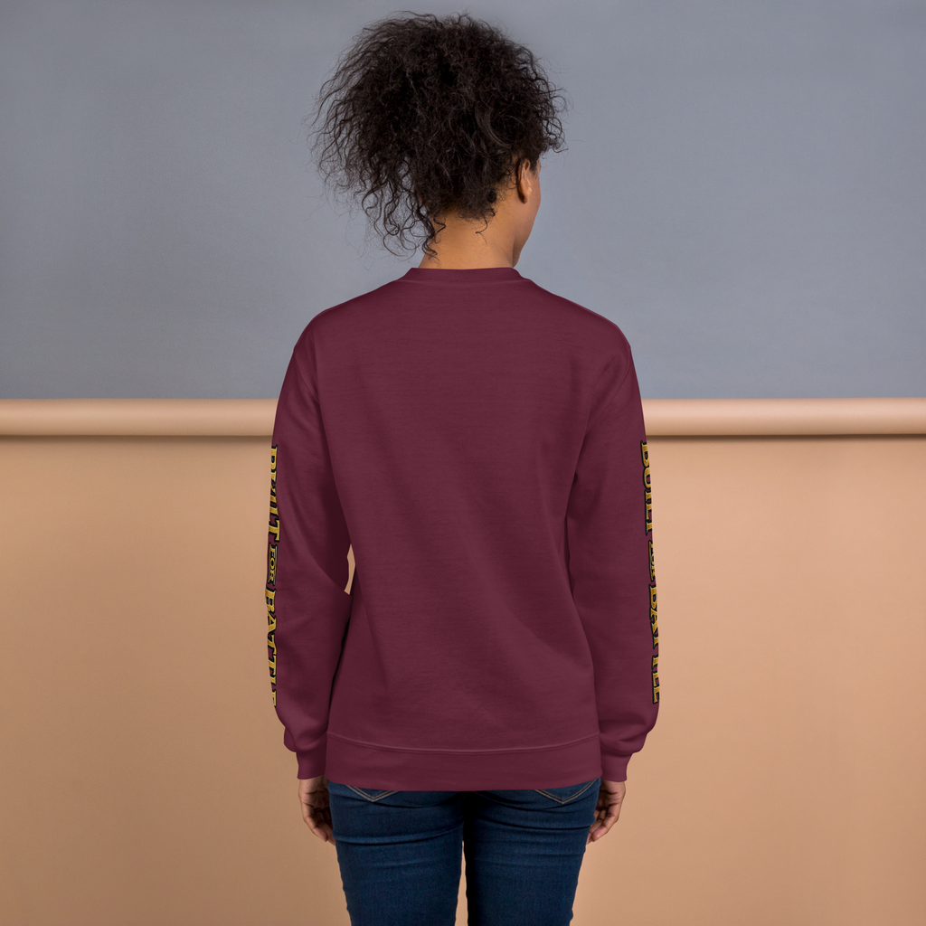 Double Sleeved Built for Battle Unisex Sweatshirt