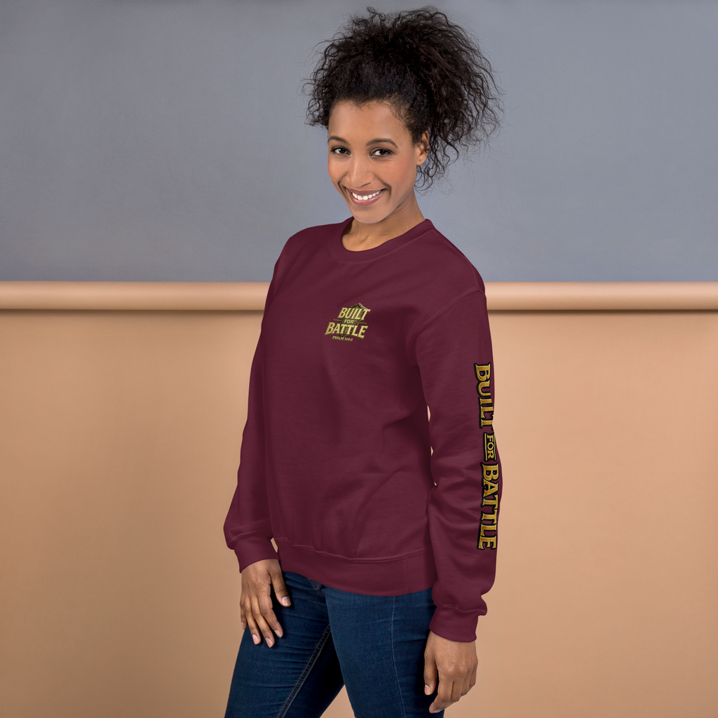 Double Sleeved Built for Battle Unisex Sweatshirt