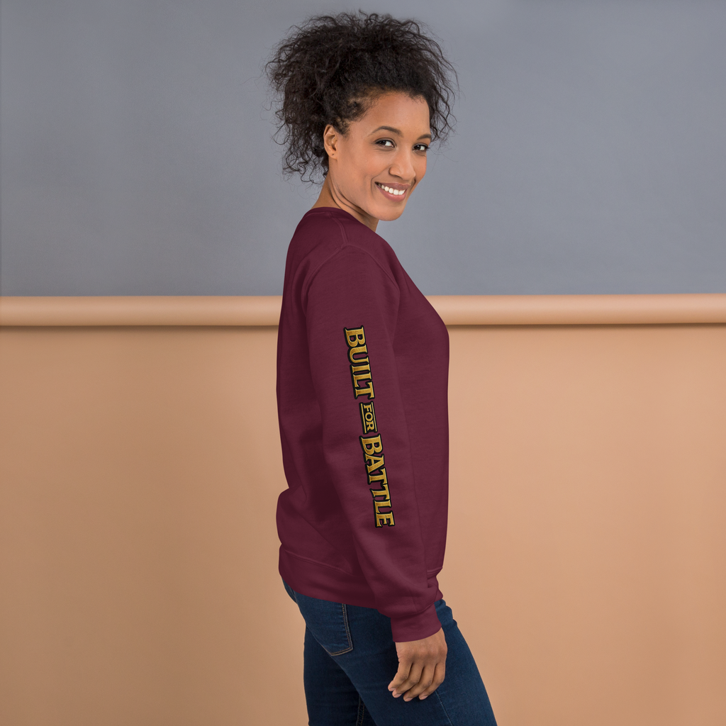 Double Sleeved Built for Battle Unisex Sweatshirt