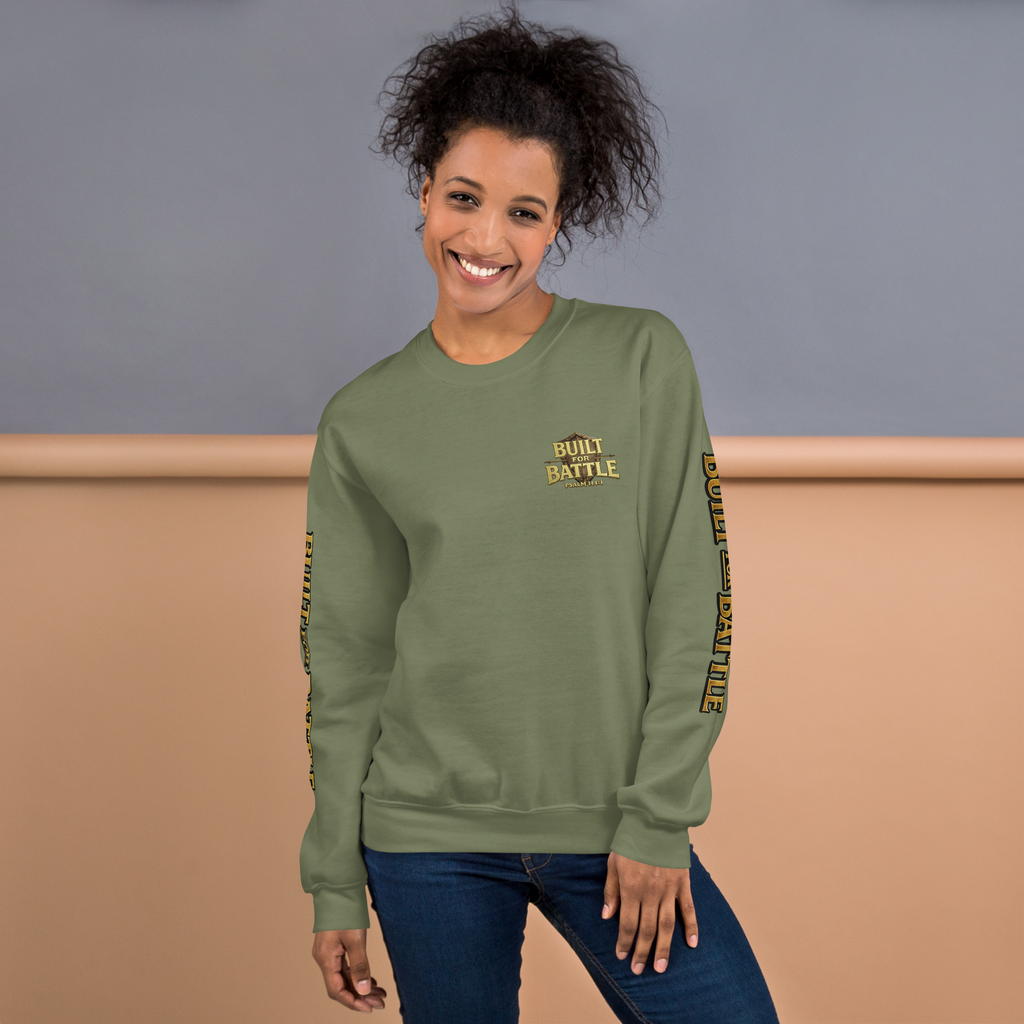 Double Sleeved Built for Battle Unisex Sweatshirt