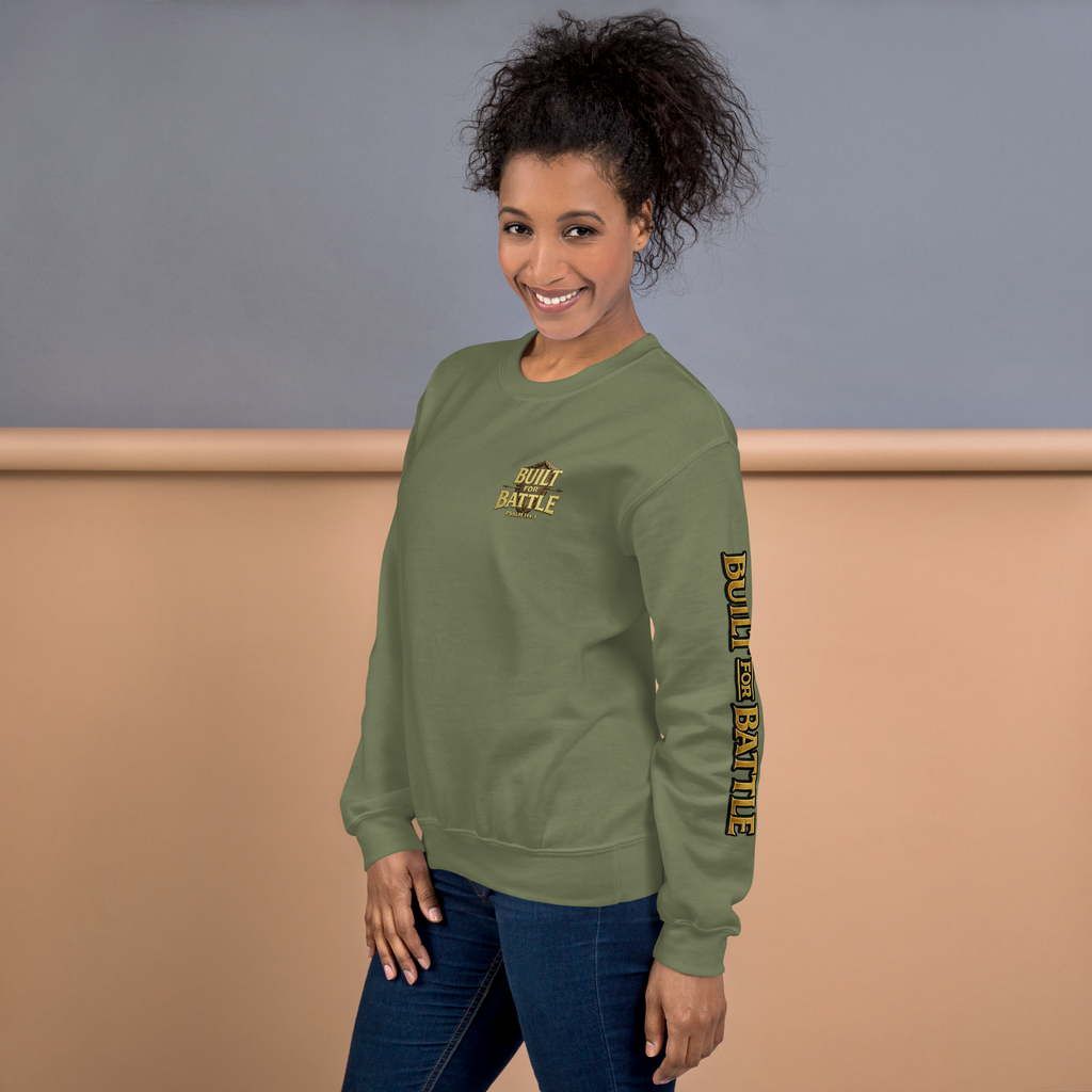 Double Sleeved Built for Battle Unisex Sweatshirt