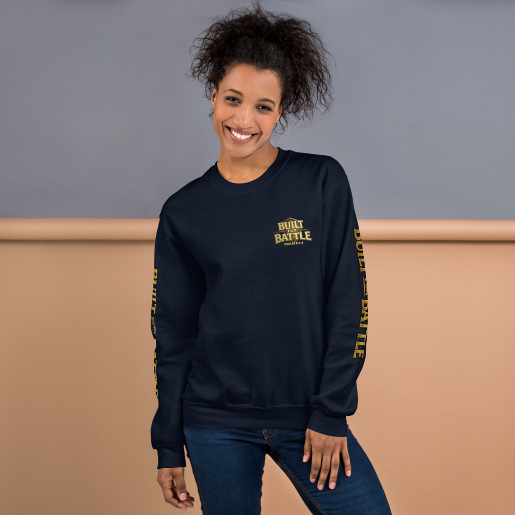 Double Sleeved Built for Battle Unisex Sweatshirt