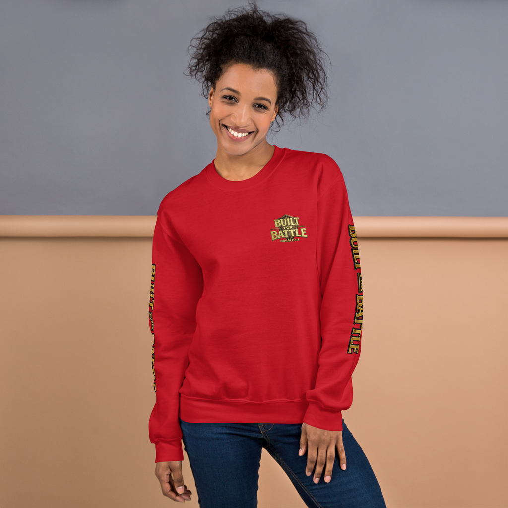 Double Sleeved Built for Battle Unisex Sweatshirt